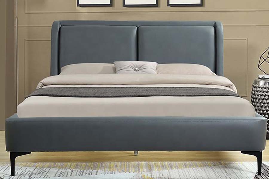 MDLXXXIV Black Leather Soft Headboard ascensum lectum