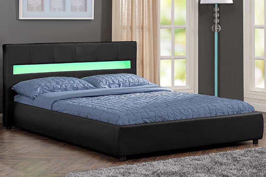 1813 White PU Soft bed DUXERIT Upholstered Bed Artus