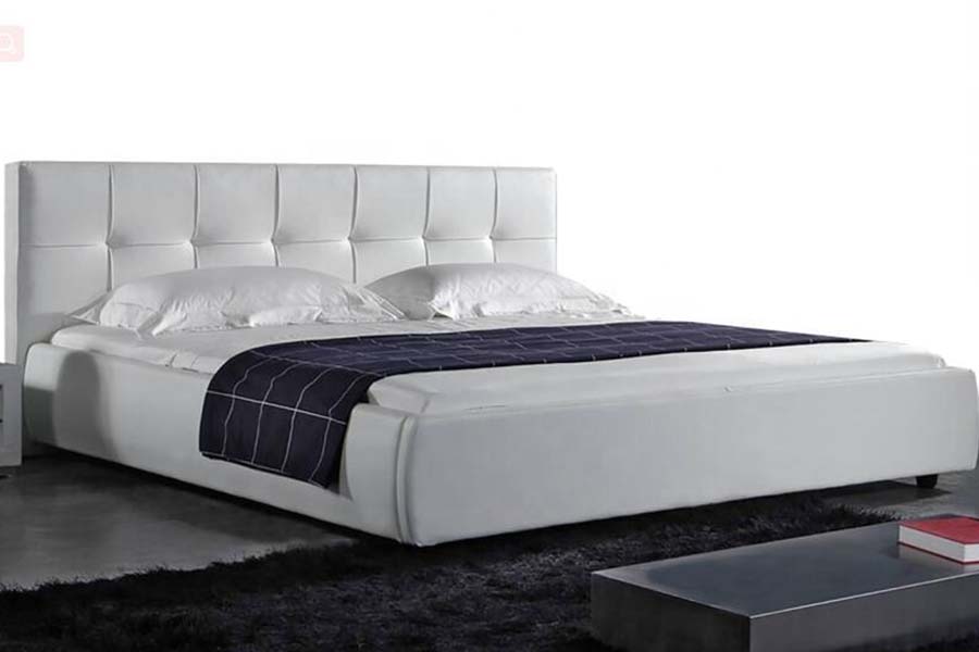 1813 White PU Soft bed DUXERIT Upholstered Bed Artus