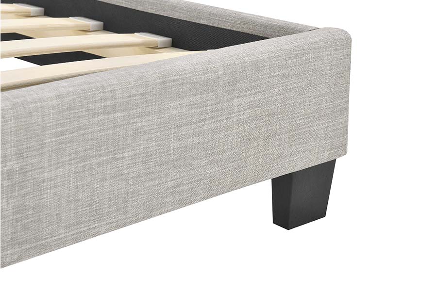 1803 Grey linen Fabric Bed Soft Upholstery Upholstered Bed