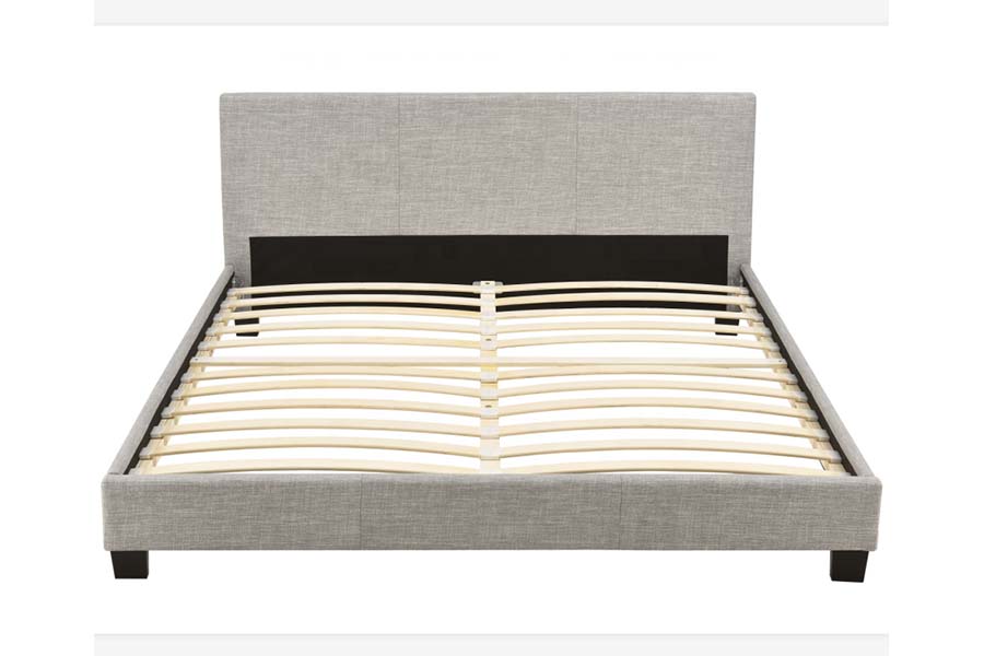 1803 Grey linen Fabric Bed Soft Upholstery Upholstered Bed