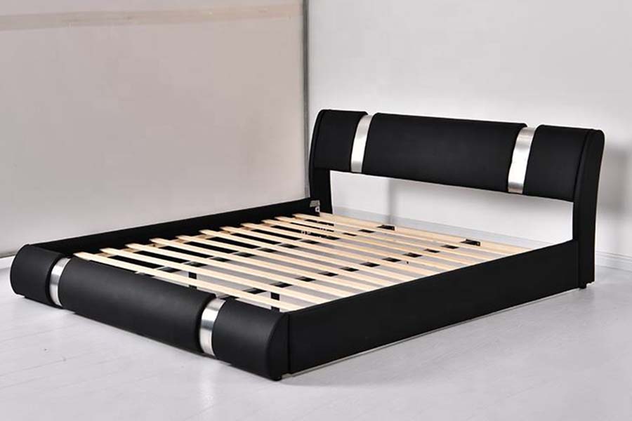 1715 Soft Faux Leather with ligneus Frame Upholstered Storage Bed Frame
