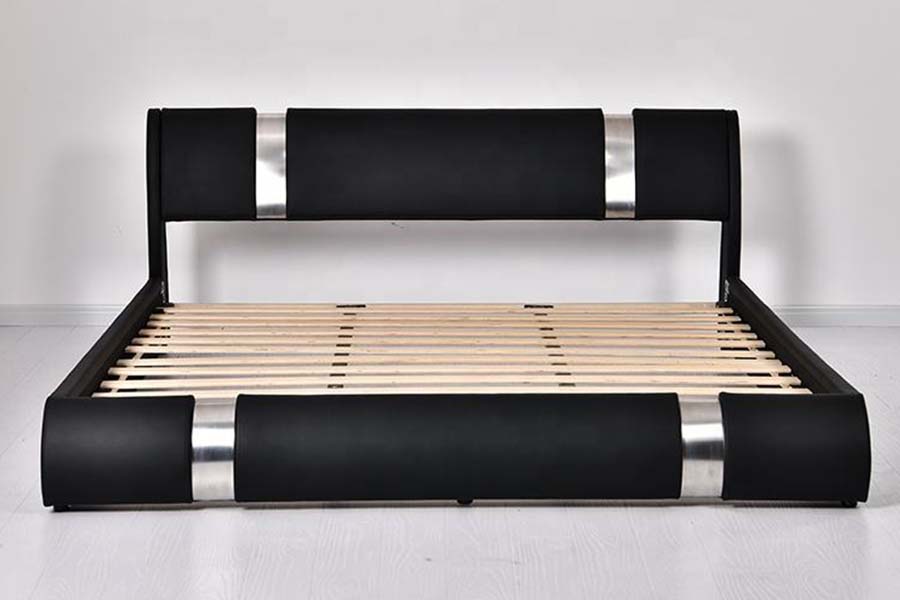 1715 Soft Faux Leather with ligneus Frame Upholstered Storage Bed Frame