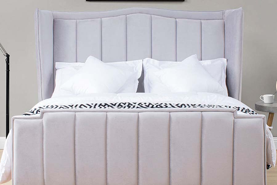 1562 Quality Velvet Upholstered Bed
