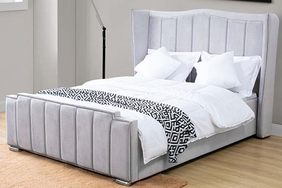 1562 Quality Velvet Upholstered Bed