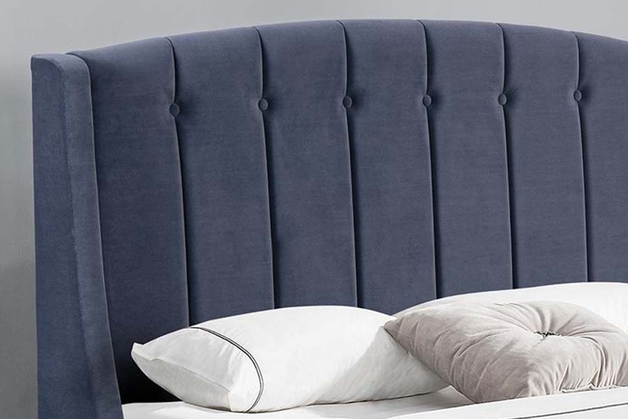 1663 Duplex Tufted Velvet Wood Bed ascensum Bed