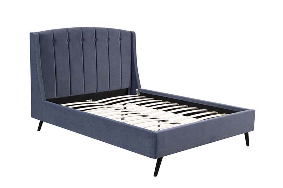 1663 Duplex Tufted Velvet Wood Bed ascensum Bed