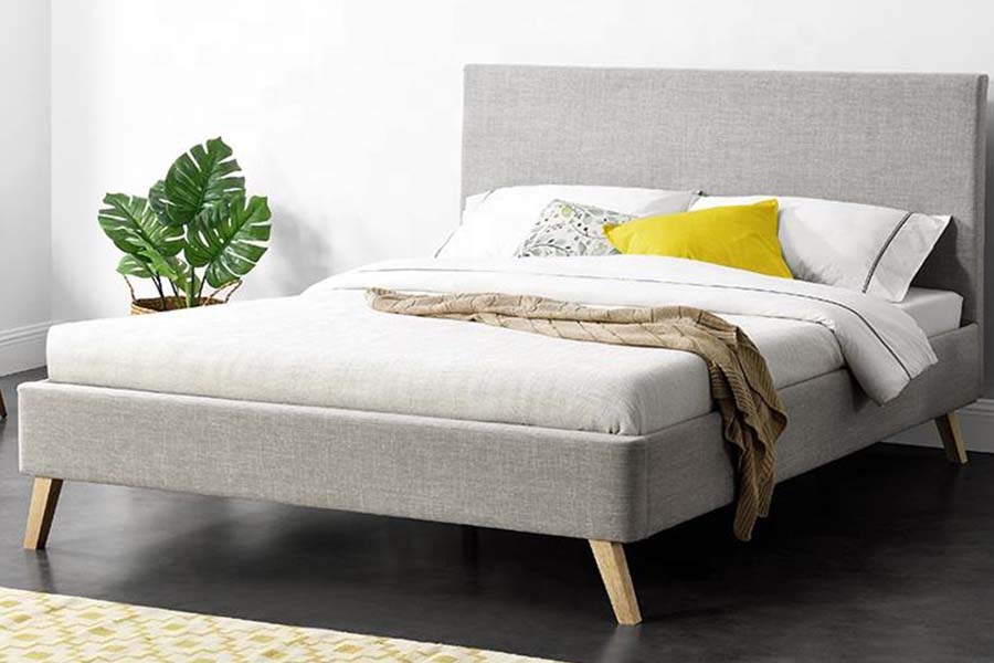 1525 Duplex Size Wooden Frame Soft Upholstery Upholstered Bed