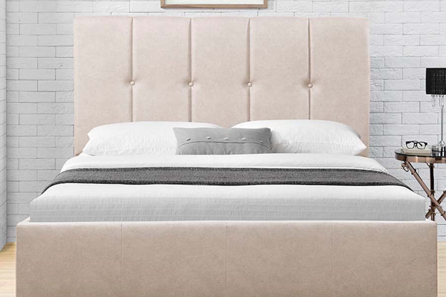 1616 rex Size Soft Fabric Bed Button Design ascensus Bed
