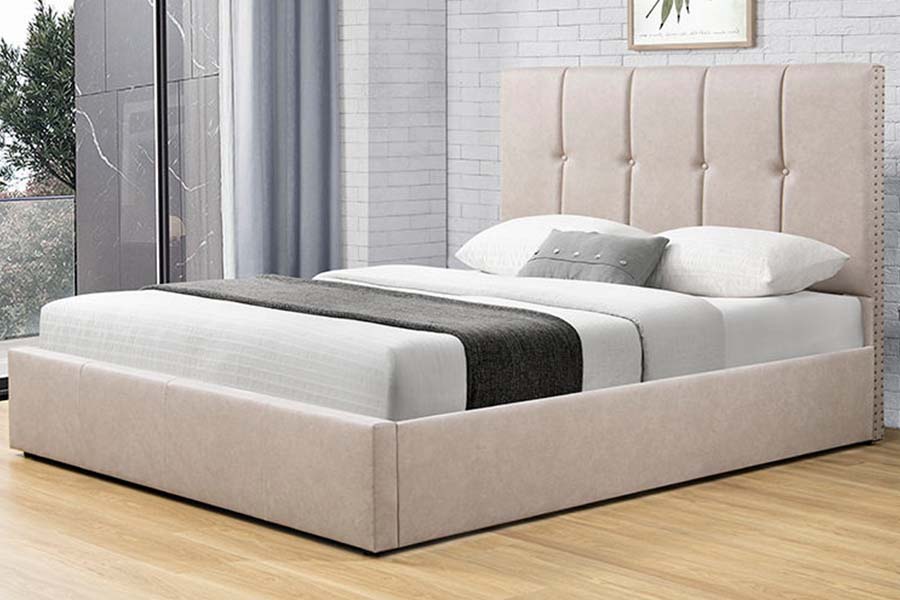 1616 rex Size Soft Fabric Bed Button Design ascensus Bed
