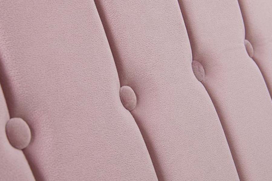 1598 Pink Velvet Fabric cum ligneo Panel ascensum lectum
