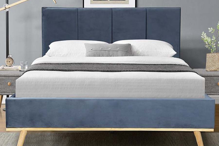 1495 Fabric Double Bed Durable Bed Frame Upholstered Bed