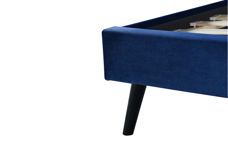 1494 Lignea Leg Reginae Bed Blue Soft Headboard ascensum Bed