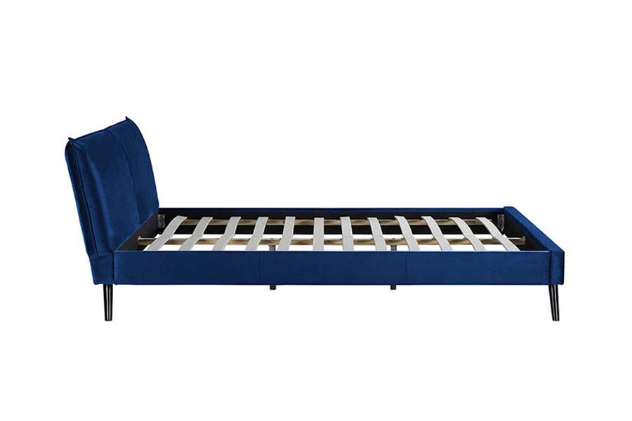 1494 Lignea Leg Reginae Bed Blue Soft Headboard ascensum Bed