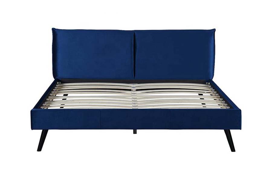 1494 Lignea Leg Reginae Bed Blue Soft Headboard ascensum Bed