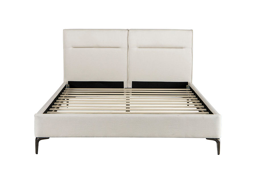 4266 Zip-Headboard linteo Gris ascensum lectum