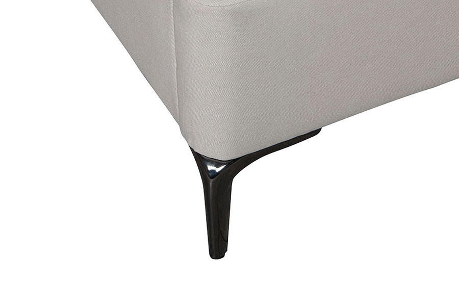 4266 Zip-Headboard linteo Gris ascensum lectum