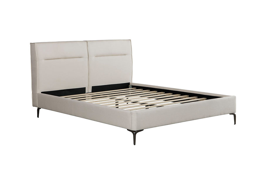 4266 Zip-Headboard linteo Gris ascensum lectum