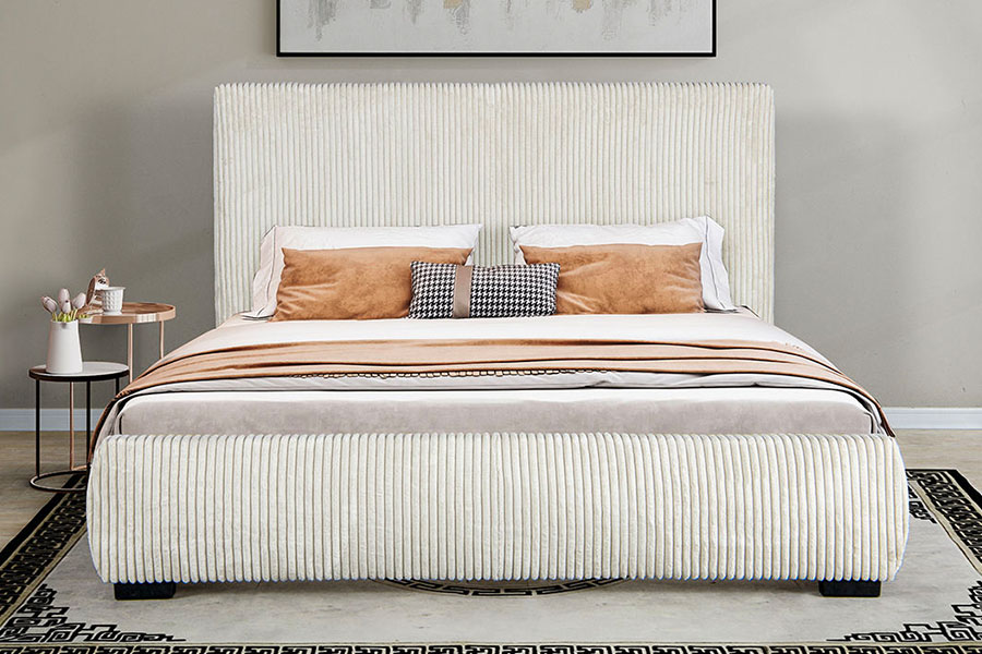 4256 Corduroy Concise Headboard ascensum Bed