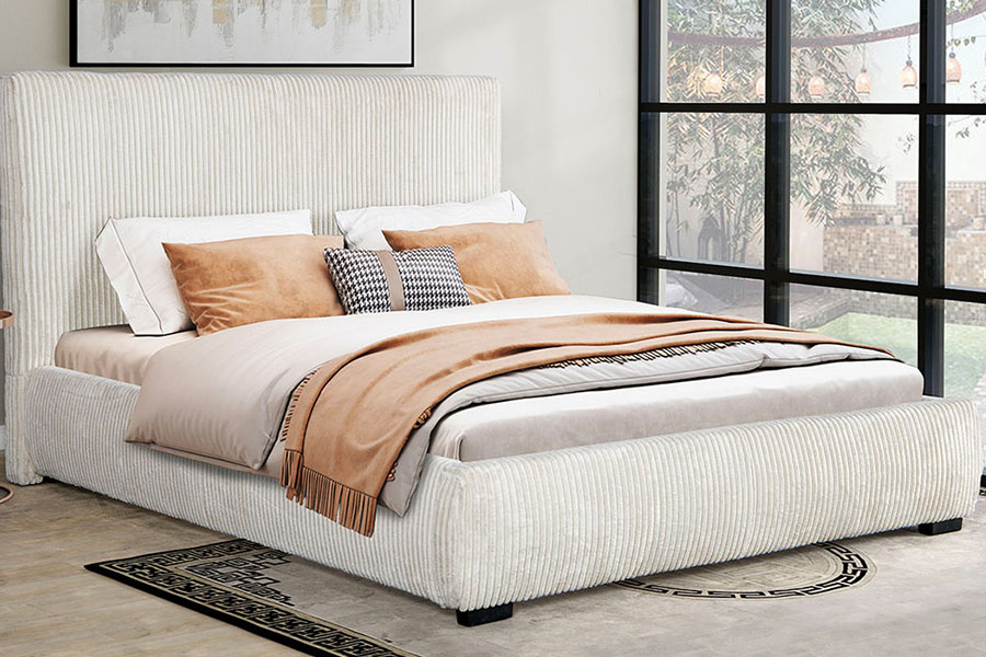 4256 Corduroy Concise Headboard ascensum Bed