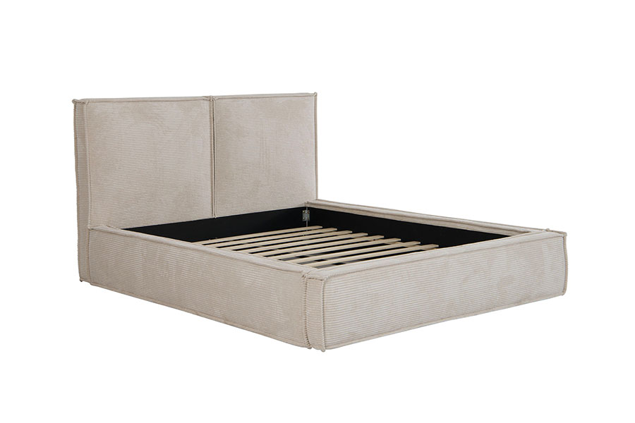 4213 Corduroy Fabric Tofu-Design Upholstered Bed