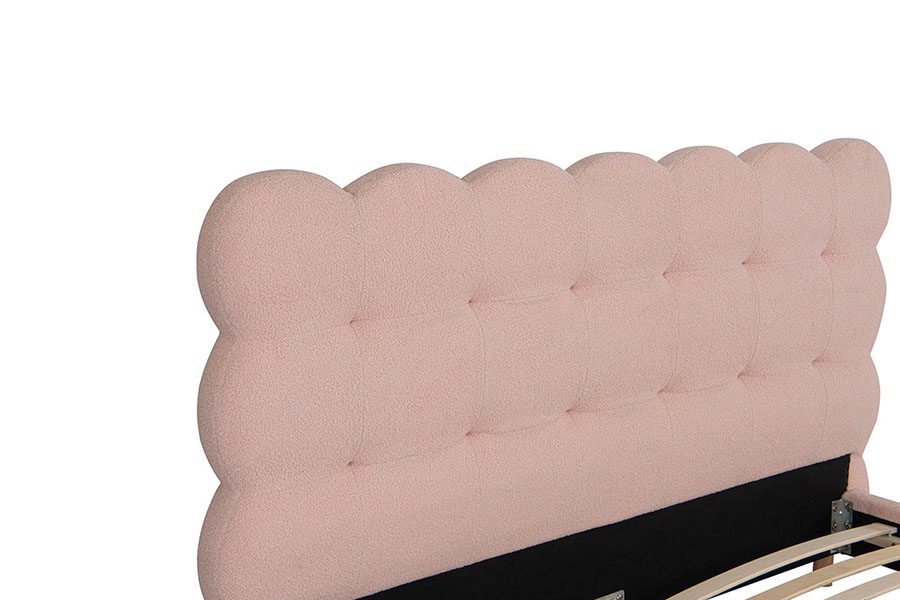 4134 French Design Sherpa Lana caespitosa Upholstered Bed