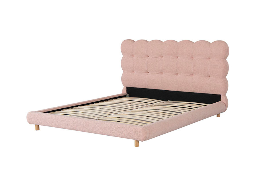 4134 French Design Sherpa Lana caespitosa Upholstered Bed