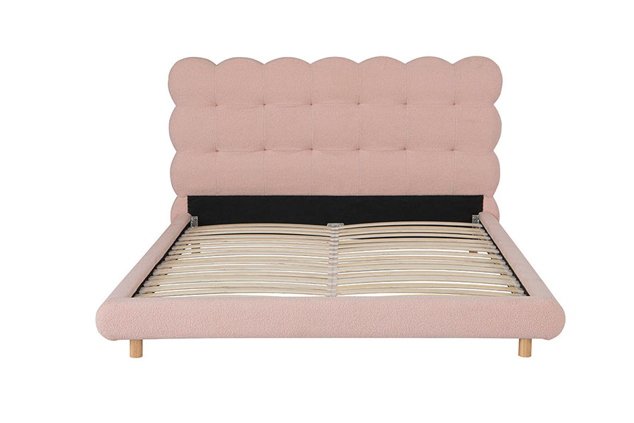 4134 French Design Sherpa Lana caespitosa Upholstered Bed
