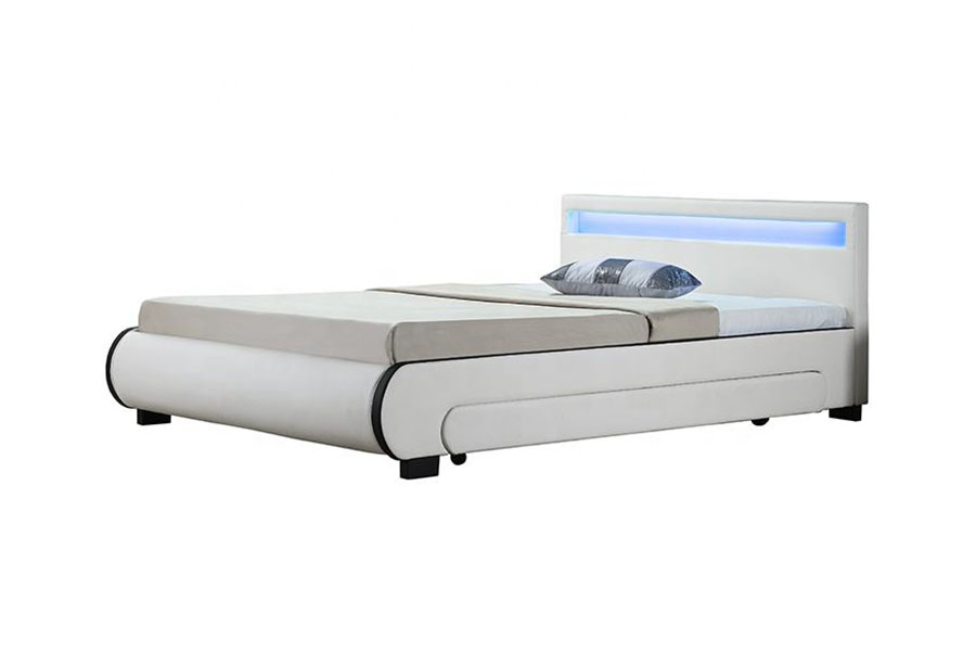 1135-1D DUXERIT PRAECLUSIO ascensum Drawer PU Leather Bed