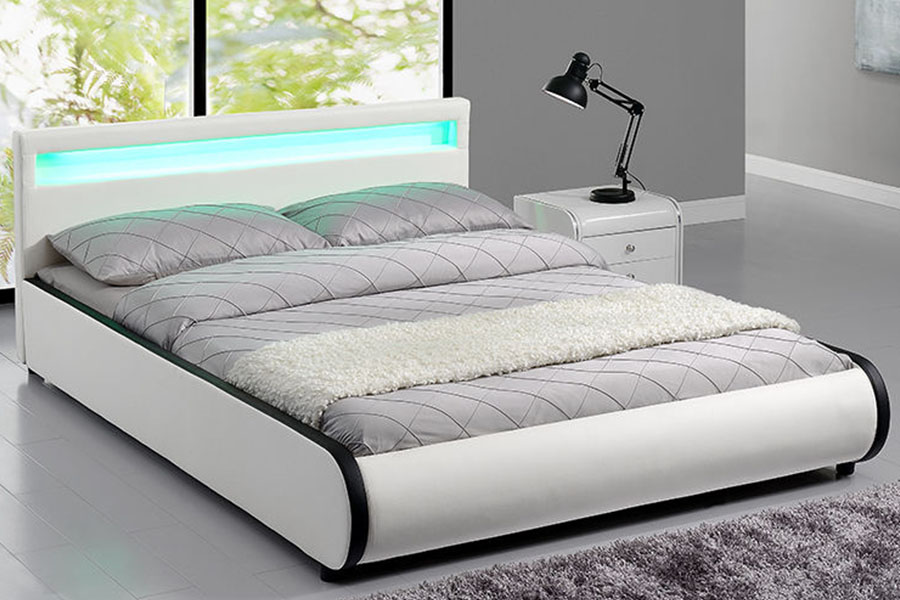 1125-1 Duplex PU Leather Lignum solidum ascensum Bed