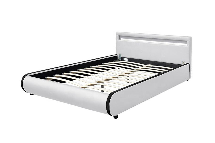 1125-1 Duplex PU Leather Lignum solidum ascensum Bed