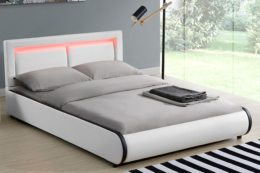 1124-1 Modern European DUXERIT Cushioned Leather Upholstered bed Frame