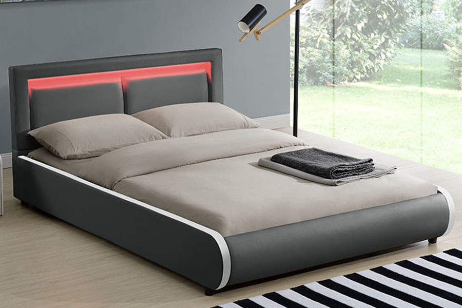 1124-1 Modern European DUXERIT Cushioned Leather Upholstered bed Frame