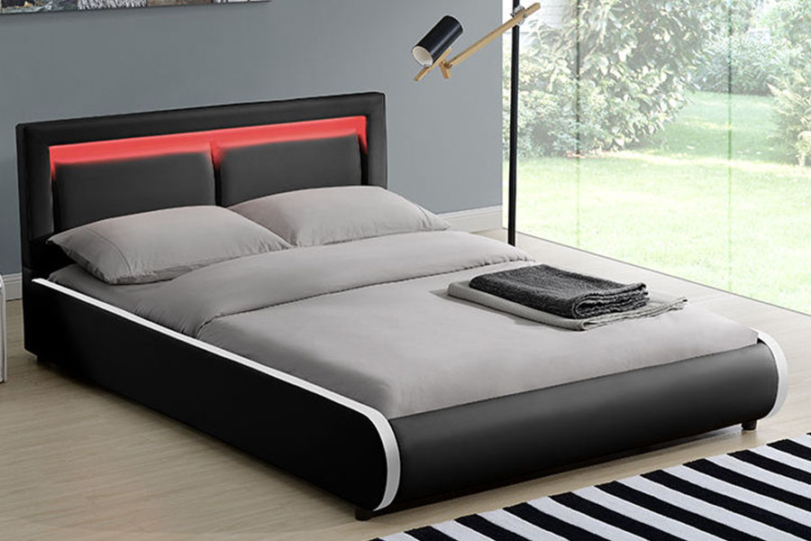 1124-1 Modern European DUXERIT Cushioned Leather Upholstered bed Frame