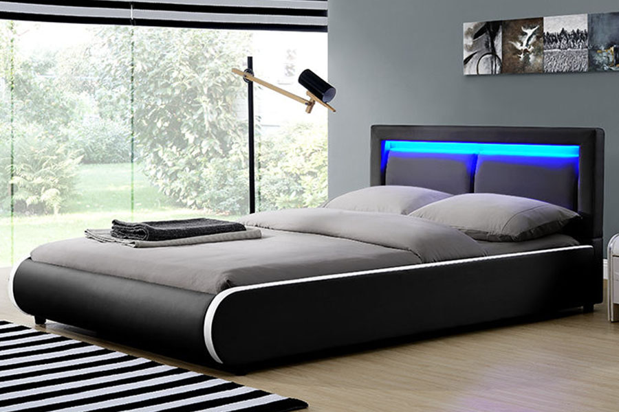 1124-1 Modern European DUXERIT Cushioned Leather Upholstered bed Frame