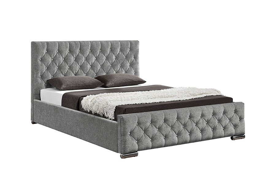 1151G Luxuria Velvet Leva Rex Storage Tufted Bed Frame