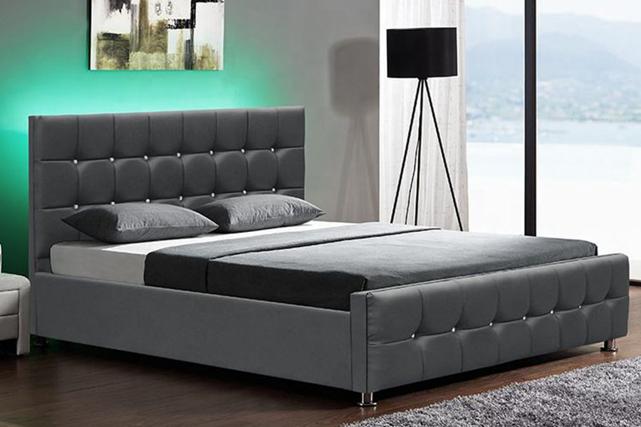 1149-1G Modern Chenille Velvet LED Gas Leva Repono Bed