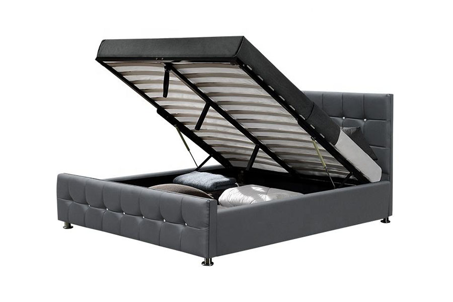 1149-1G Modern Chenille Velvet LED Gas Leva Repono Bed