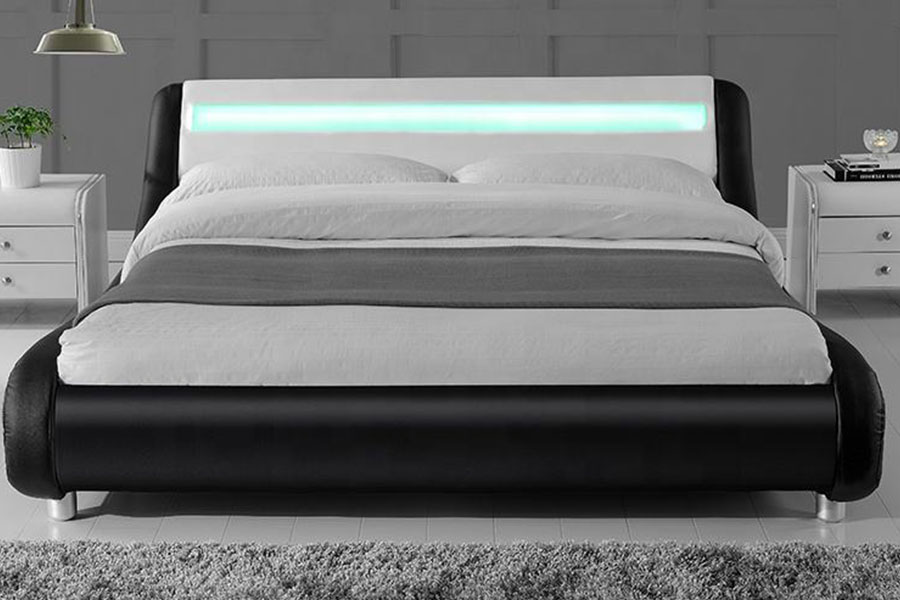 1140-1 Synthetica Leather Dual-Tone DUXERIT Upholstered Bed Artus