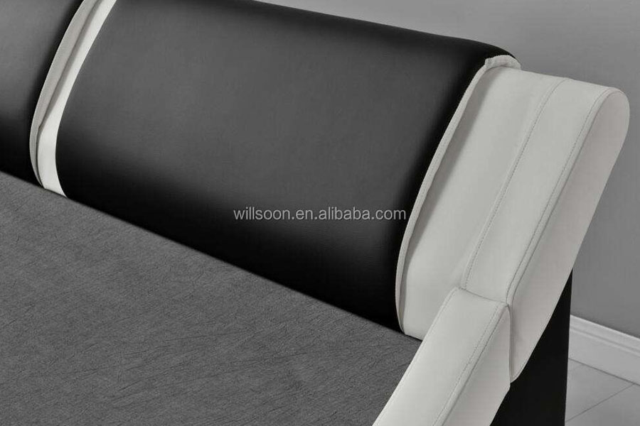 1187-1 Italian S-figura DUXERIT Leather King Upholstered Bed Frame