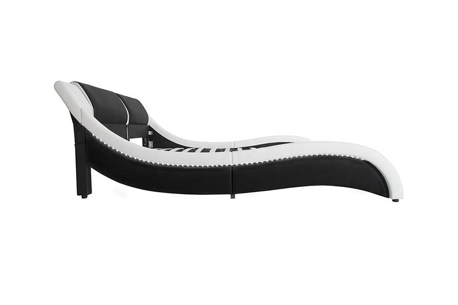 1178-1 Wave-Sicut DUXERIT Frame Leather Regina Rex ascensum Bed