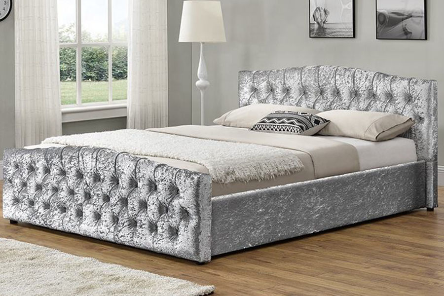 1173G Linten Fabric Gas Leva Ottoman Soft Panel Storage Bed