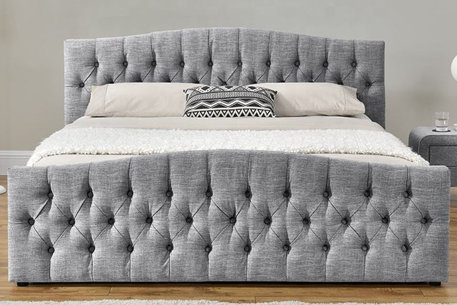 1173G Linten Fabric Gas Leva Ottoman Soft Panel Storage Bed