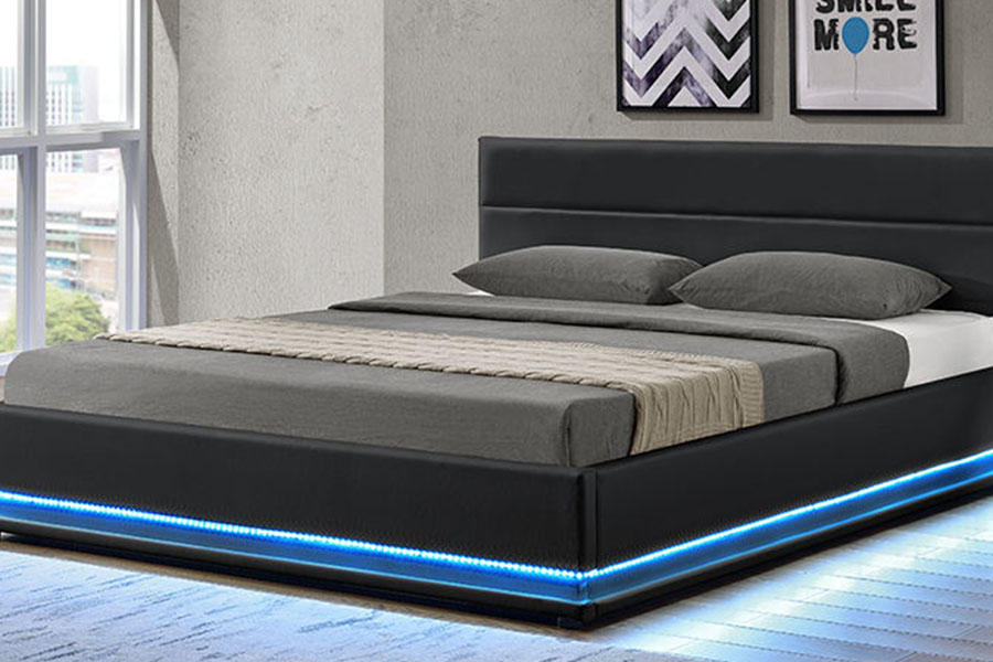 1165-1G Modern Luxuria Leather Storage DUXERIT ascensum Bed Frame