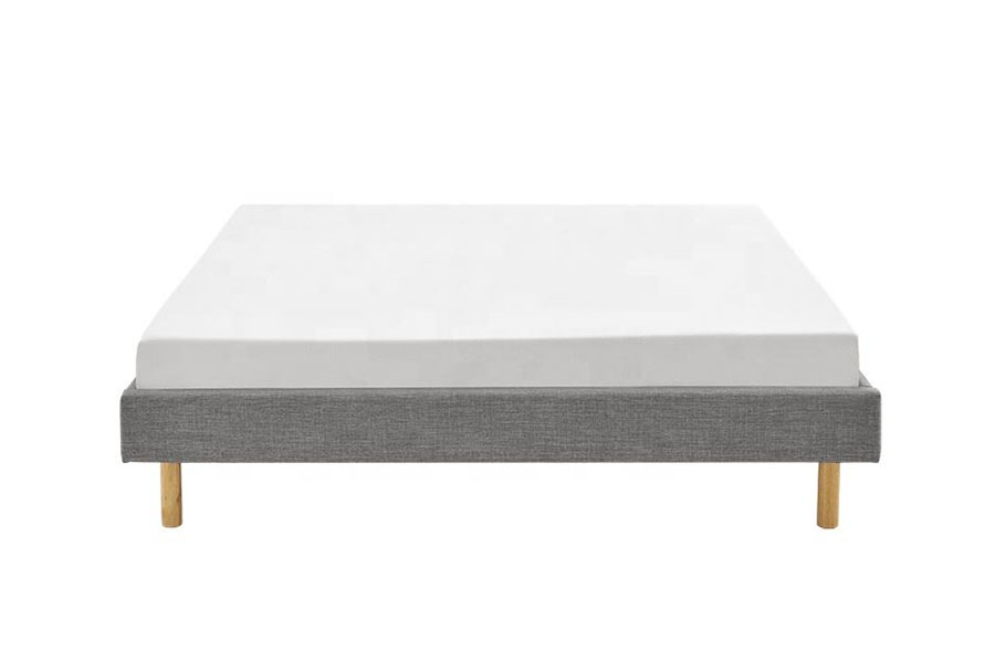 1159B Modern Wood Feet Linen Fabric High Quality Single Bed