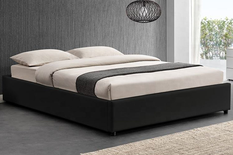 1155G Modern Faux Leather Hotel Gas Leva Storage Bed Frame
