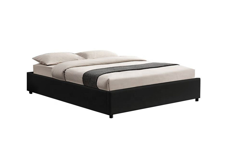 1155G Modern Faux Leather Hotel Gas Leva Storage Bed Frame