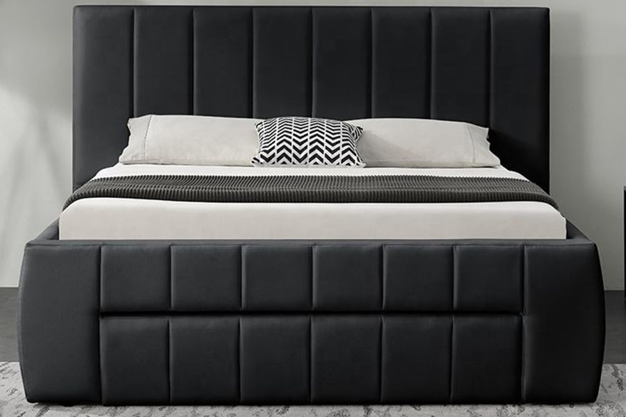 1238D Europae PU-Leather Drawer-Storage Rex ascensum Bed Frame