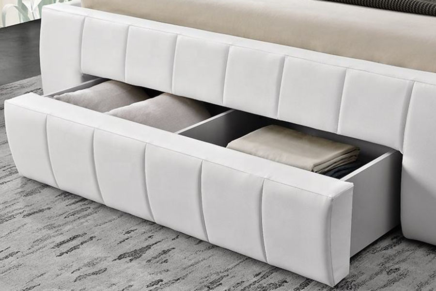 1238D Europae PU-Leather Drawer-Storage Rex ascensum Bed Frame