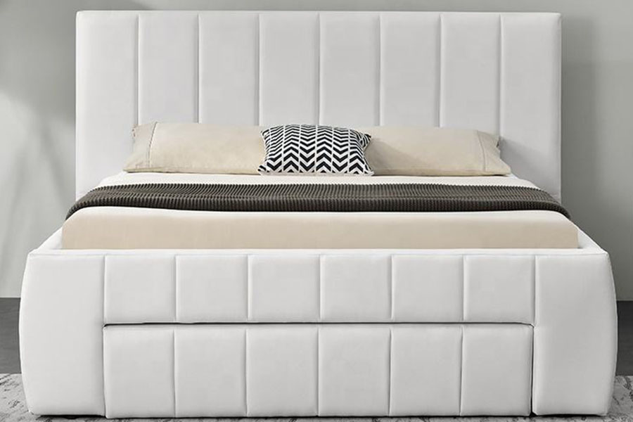1238D Europae PU-Leather Drawer-Storage Rex ascensum Bed Frame